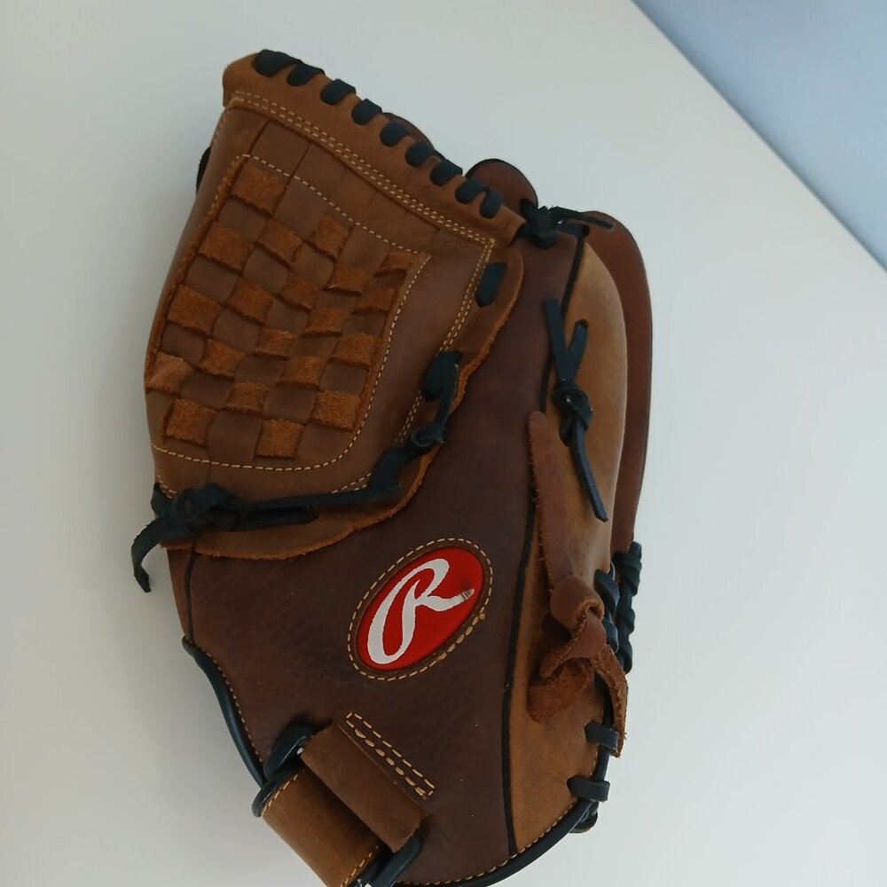 Rawlings Baseball Glove Mitt RBG36TBR 12.5 inch leather Shell - Picture 2 of 7